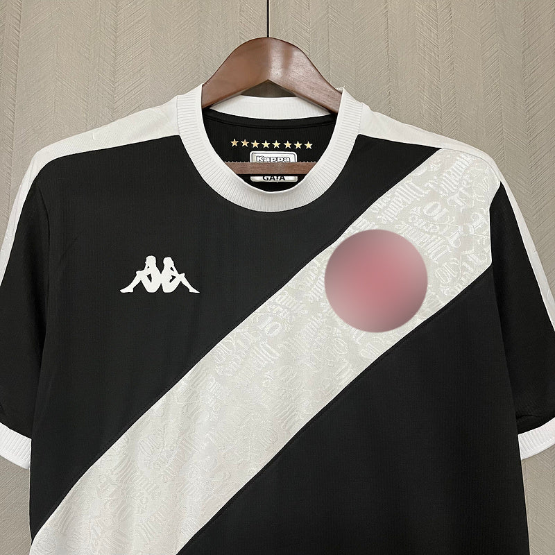 Camisa Vasco I 24/25 Kappa - Preto+Branco - (Feminina)