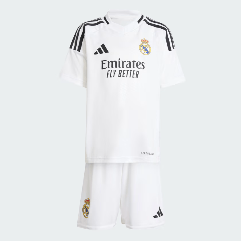 Conjunto Infantil Real Madrid Home 24/25 - Branco